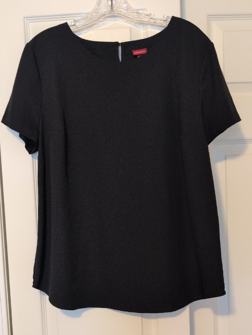 Merona Black Short Sleeve Round Neck Blouse